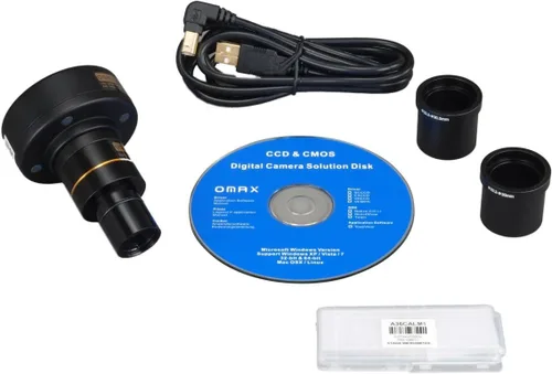 Miniatura 2 de OMAX Cámara digital de microscopio USB de 10.0MP con software avanzado y diapositiva de calibración (Windows 8 y 10, Mac OS X, compatible con Linux)