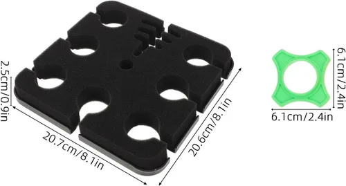 Miniatura 7 de jojofuny Soporte de micrófono múltiple para 7 micrófonos, soporte de escritorio para 7 micrófonos inalámbricos o con cable, soporte de micrófono