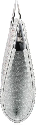 Miniatura 4 de Dexmay - Bolso de mano con diamantes de imitación con asa de cristal para boda, fiesta, elegante bolso de mano para mujer