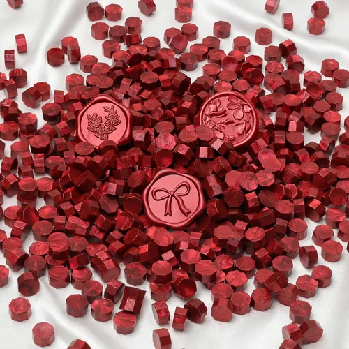 Miniatura 11 de UNIQOOO 180 piezas de perlas metálicas de cera de sellado de oro antiguo para sello de cera, ideal para adornar sobres de tarjetas, invitación