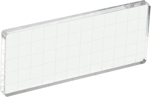 Miniatura 16 de PATIKIL Bloque de sello acrílico de 2 x 2 pulgadas, paquete de 2 bloques de estampado transparentes con líneas de cuadrícula, bloques de montaje