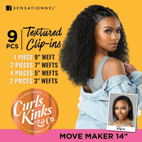 Miniatura 7 de Sensationnel Curls Kinks & Co - Clip texturizado - MOVE MAKER 14″ (Color: 2 marrón oscuro)