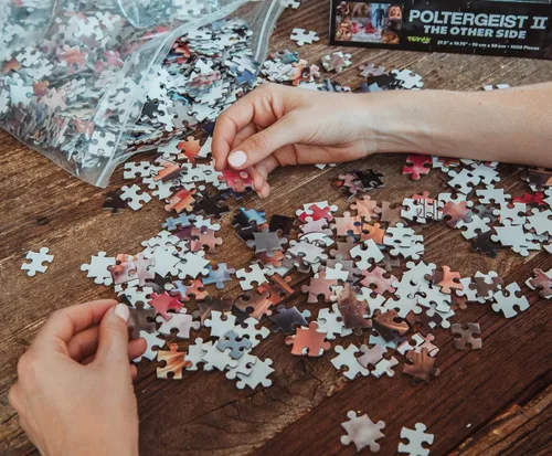 Miniatura 6 de Poltergeist II - Rompecabezas de 1000 piezas para adultos, rompecabezas desafiante con arte icónico de la película, divertida actividad educativa
