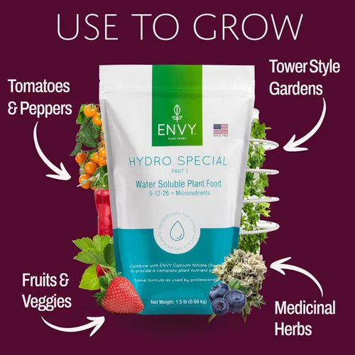 Miniatura 4 de ENVY Hydro Special - Fertilizante para plantas, 1.5 libras, para plantas de interior y exterior, grado profesional, soluble en agua, fabricado
