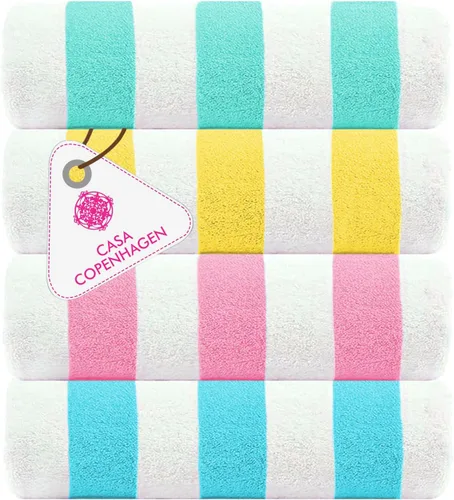 Miniatura 103 de CASA COPENHAGEN Solitaire Juego de 6 toallas - Negro, 600 GSM 2 toallas de baño 2 toallas de mano 2 toallitas, diseñadas en Dinamarca, hechas