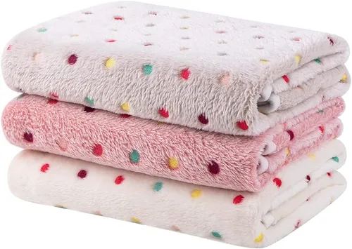 Miniatura 12 de Dono 1 paquete de 3 mantas para perros, manta de forro polar suave y esponjosa para mascotas, tapete cálido para dormir, diseño de huellas