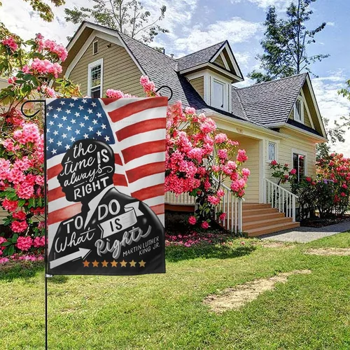 Miniatura 9 de Martin Luther King MLK - Bandera de jardín con texto en inglés "I Have A Dream", 12.5 x 18 pulgadas, banderas decorativas decorativas de doble cara