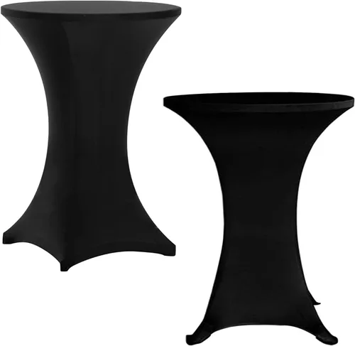 Miniatura 10 de RELIANCER 1 paquete de fundas para mesa de cóctel, mantel de elastano ajustado de 30"x42", mantel redondo elástico para mesas altas, fundas de mesa