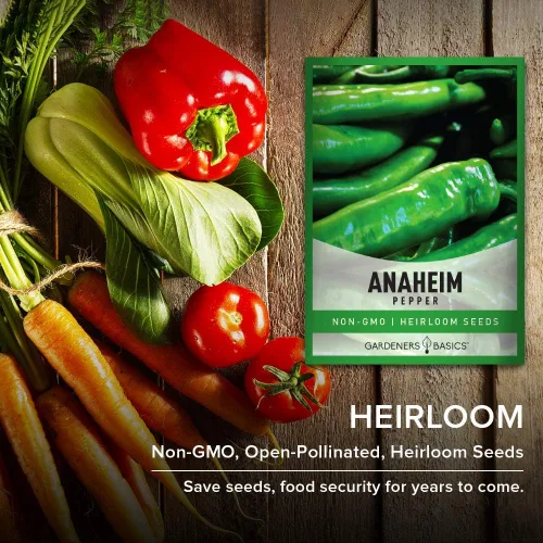 Miniatura 7 de Gardeners Basics, Anaheim Semillas de pimiento para plantar pimientos tradicionales sin OMG Anaheim semillas de plantas para verduras de jardín
