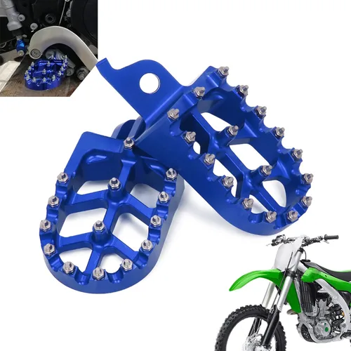 Miniatura 10 de Estriberas de pie de motocicleta Pedales Reposapiés para CR125R CRF250R/450R CRF250L KX250F KX450F y más Dirt Bike, AURORA VIOLET