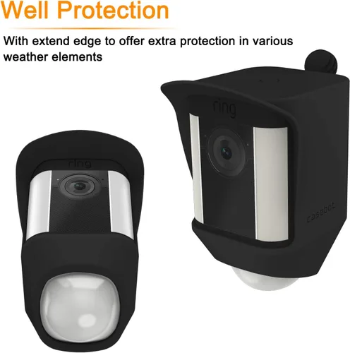 Miniatura 3 de Fintie Funda de silicona para cámara Ring Spotlight, silicona suave resistente a la intemperie, cubierta protectora para cámara de seguridad HD