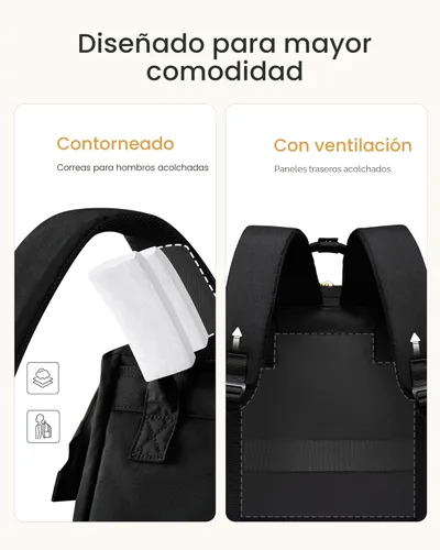 Miniatura 6 de LOVEVOOK - Mochila de computadora portátil para mujer con bolsillo gigante para tarros, mochila de 15.6 pulgadas, impermeable, mochila de viaje