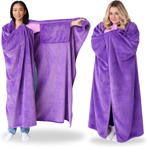 Miniatura 14 de Super Blanky Wearable Blankets for Women and Men, Graduation Day Gift for Her, Fathers Day Gift, Wife Birthday Gifts Ideas Azul Aurora