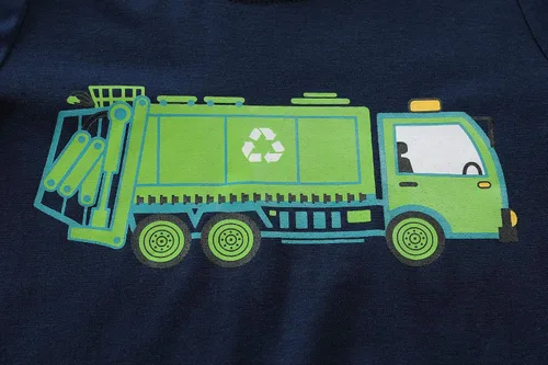 Miniatura 30 de Little Hand Pijamas para niños pequeños, Monster Truck 100% algodón, dinosaurio para niños, 2 piezas, ropa de dormir, conjuntos de ropa de dormir