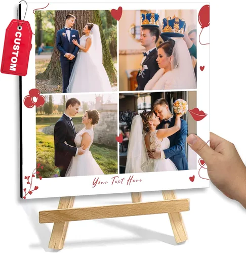 Miniatura 13 de Marco de fotos personalizado con soporte, impresión de imagen personalizada, regalos de fotos personalizados para decoración del hogar, exhibición