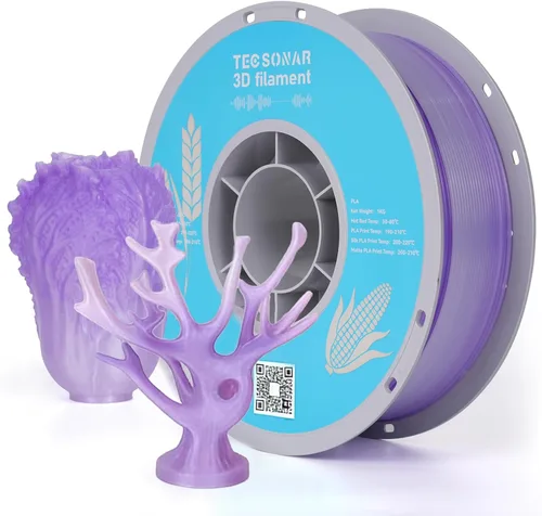 Miniatura 18 de Crystal Rainbow - Paquete de filamentos para impresora 3D de ácido poliláctico (PLA), 10 rollos, carrete de 2.2 libras, filamento degradado de 0.069