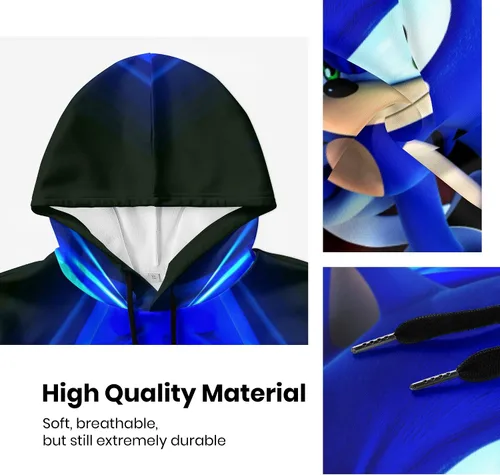 Miniatura 4 de bendl Sudadera con capucha con estampado 3D de anime para niños y niñas, sudadera con capucha deportiva