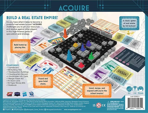 Miniatura 2 de Renegade Game Studios Juego de Mesa de Estrategia Acquire para 2-6 Jugadores, Edades 12+ con 2 Modos de Juego