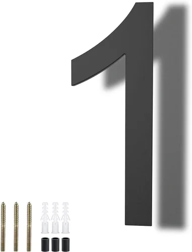 Miniatura 33 de DEWEL Números de Casa Flotantes Grandes de 8 Pulgadas para Exterior, Números de Dirección de Casa Modernos Negros para Decoración de Señalización