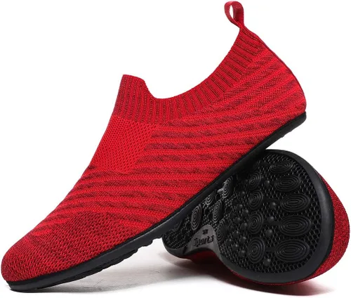 Miniatura 20 de QZKDM - Pantuflas ligeras antideslizantes para casa, para ponerse sin ayuda, para caminar descalzo, para ejercicio en casa y yoga, para hombres