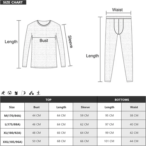 Miniatura 6 de Ropa interior térmica para hombre, conjunto de pantalones largos con forro polar capa base superior