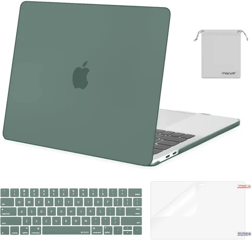 Miniatura 23 de MOSISO - Carcasa rígida de plástico, cubierta de teclado, protector de pantalla y bolsa de almacenamiento para MacBook Pro 13 pulgadas/33 cm Azul