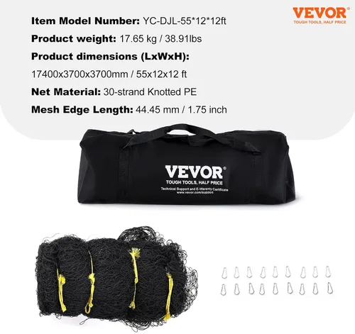 Miniatura 44 de VEVOR Jaula de bateo de béisbol, red profesional de entrenamiento de bateo de béisbol de sóftbol, resistente, resistente, cerrada, de polietileno