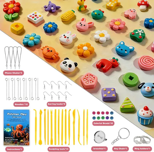 Miniatura 3 de Ixiaoyoo Arcilla polimérica de 70 colores, arcilla para modelar al horno para niños, kit de iniciación de bricolaje, no tóxico, antiadherente