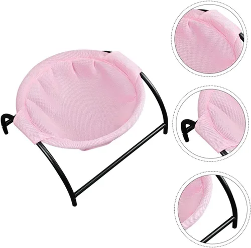 Miniatura 8 de UKCOCO Hamaca elevada para gatos, elegante y duradera para mascotas para uso en interiores y exteriores, marco elegante para descansar y relajarse