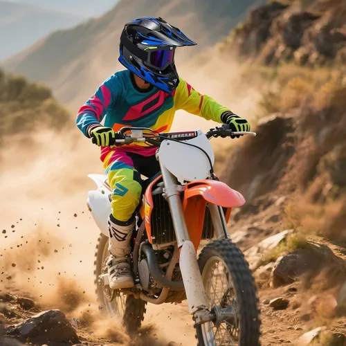 Miniatura 6 de Casco de Bicicleta de Tierra para Jóvenes Niños para Niños y Niñas, F001 Casco de Motocicleta de Cara Completa para Todoterreno ATV Conducción