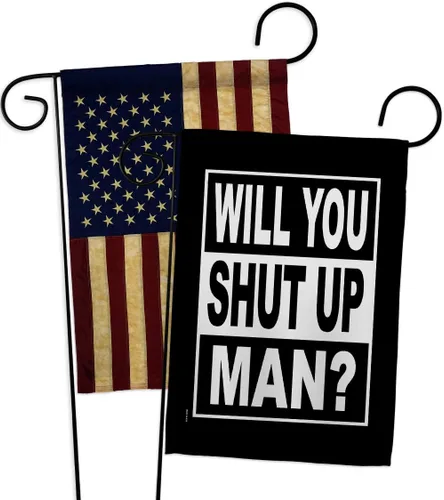 Miniatura 17 de Will You Shut Up Garden House Flag - Set Patriotic Vote President Democrat Republican Tea Party United State American Election - Decoration Banner