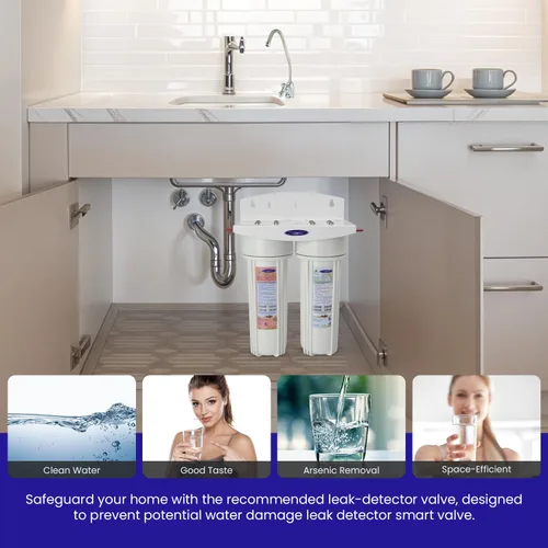 Miniatura 5 de Crystal Quest Filtro de agua de arsénico doble debajo del fregadero, filtración multietapa para cloro y contaminantes, alta capacidad de 10,000