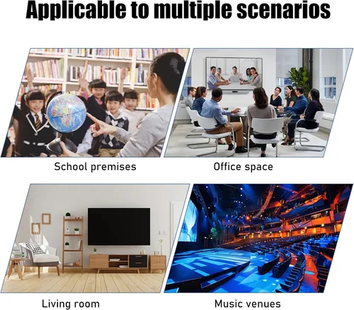 Miniatura 7 de Av - Estante de audio resistente, soporte para reproductor multimedia con estantes de madera, gabinete de equipo estéreo de CD negro, adecuado