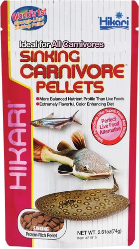 Hikari Pellets Carnívoros Hundibles para Mascotas, 2.61 Onzas