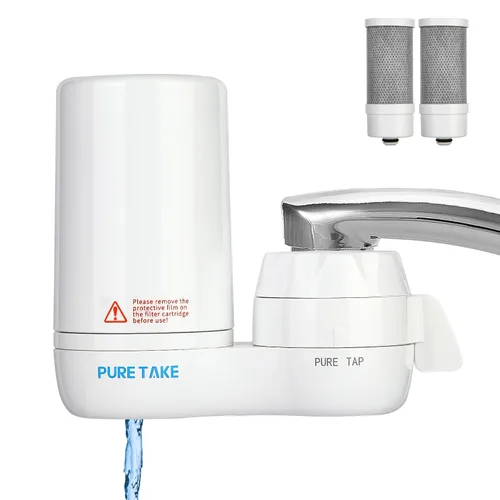 Filtro de agua para grifo de fregadero, purificador de agua de montaje en grifo de 380 galones para fregadero de cocina, filtros de fibra de carbono