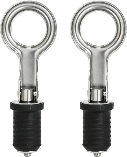 Miniatura 10 de Tapón de goma con mango a presión, tapón de drenaje de barco, con mango de latón/acero inoxidable, accesorios para barcos