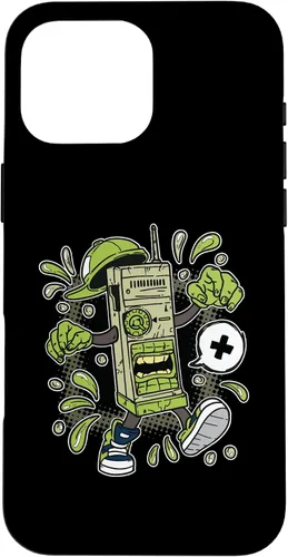 Miniatura 19 de Diseño de WalkieTalkie de dibujos animados para iPhone 16 para niños en estuche de estilo cómico