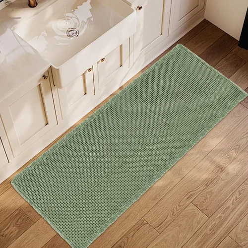 Miniatura 37 de ZALL - Tapete de baño de punto gofre beige, súper absorbente, antideslizante, color crema, 18 x 30 pulgadas, lavable a máquina, ultra suave