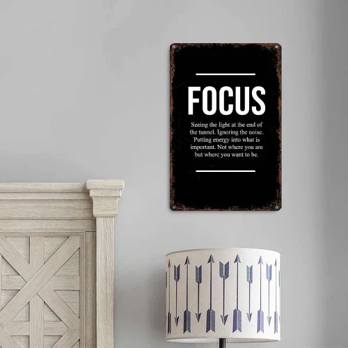 Miniatura 3 de KERUNSM Motivational Canvas Wall Art Black & White Inspirational Quote Funny Metal Tin Signs 8x12 Inch Aluminum Retro Poster-For Living Bathroom