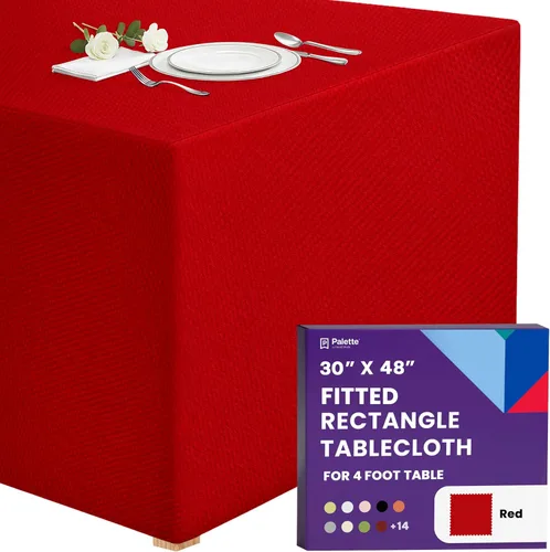 Miniatura 11 de Gee Di Moda - Mantel rectangular a medida en poliéster lavable para mesa de 4 pies, ideal para mesa de bufé, fiestas, cenas, bodas, vacaciones