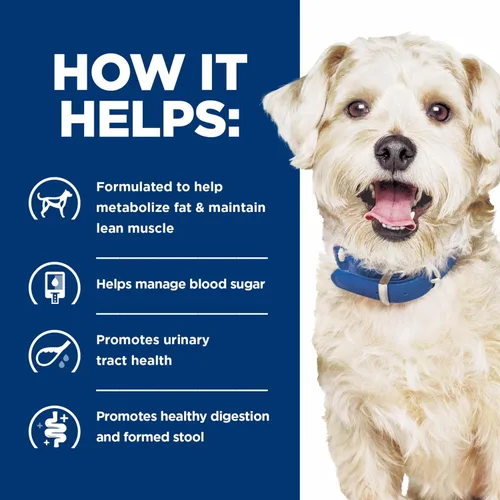 Miniatura 8 de Alimento seco Hill's Prescription Diet con múltiples beneficios para la digestión/peso/glucosa/gestión urinaria sabor pollo para perros, dieta