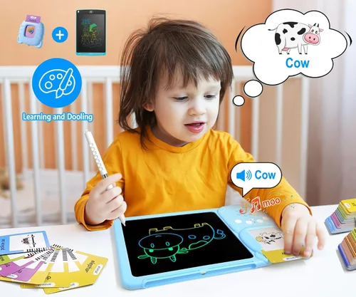 Miniatura 3 de Rylai Juguetes para Niños Pequeños Tarjetas Flash Parlantes, Recursos de Aprendizaje de Kindergarten 510 Palabras Visuales con Tableta de Dibujo