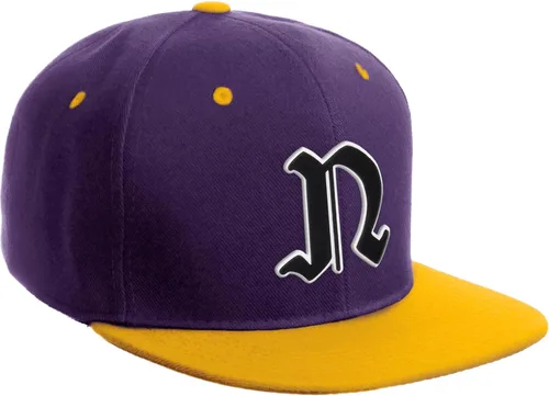 Miniatura 128 de Daxton Gorra clásica con visera de billete plano con letras del alfabeto inglés antiguo de la A a la Z