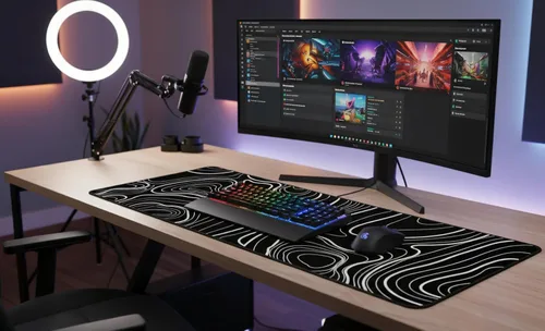 Miniatura 3 de XXXL - Alfombrilla de mouse para juegos, alfombrilla de mouse grande para escritorio, alfombrilla de mouse extendida, con base de goma