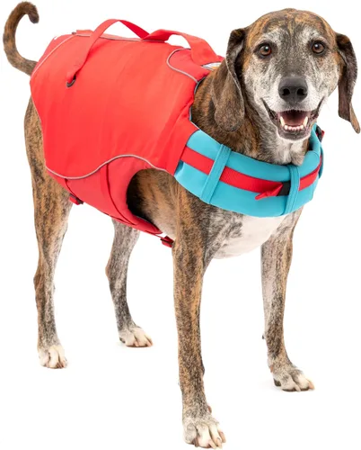 Miniatura 8 de Chaleco salvavidas para perros Kurgo Surf N Turf, rojo burdeos, S, Rojo/Rojo