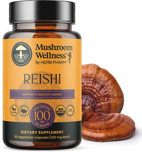 Miniatura 12 de Herb Pharm Reishi Extracto de hongos Constructor del Sistema Inmune - 1 onza