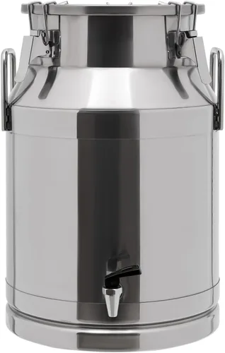 Miniatura 12 de Lata de leche de acero inoxidable de 13.3 galones, cubo de leche resistente con mango ergonómico y tapa hermética, recipiente sólido de líquido SS