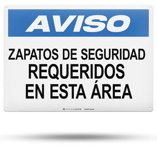 Miniatura 10 de TRADESAFE Señal de seguridad con chaleco de seguridad de EPI – Chaleco de Precaución Requerido en español, señal de seguridad de aluminio