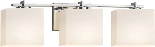 Miniatura 7 de Justice Design Group Lighting FSN-8443-55-OPAL-NCKL Fusion Era Barra de baño de 3 luces, níquel cepillado