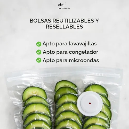 Miniatura 5 de Máquina Selladora al Vacío Compacta Chef Preserve para Alimentos